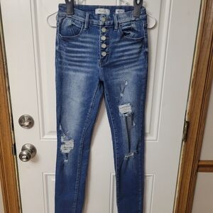 Distressed Kancan Blue Jeans